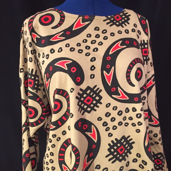 L’eau Vive Tops - Vintage oversized abstract graphic Tee Medium